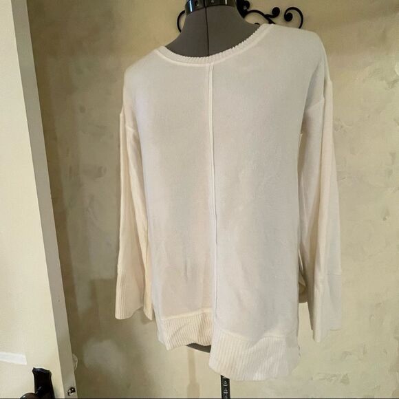 Anthropologie Saturday Sunday white top with ribbon and keyhole at nape size XS - Picture 4 of 8